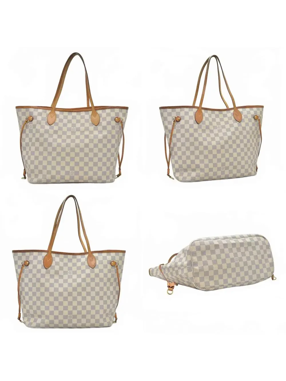 $2130 2014 Louis Vuitton  Damier Azur Neverfull MM AR1134